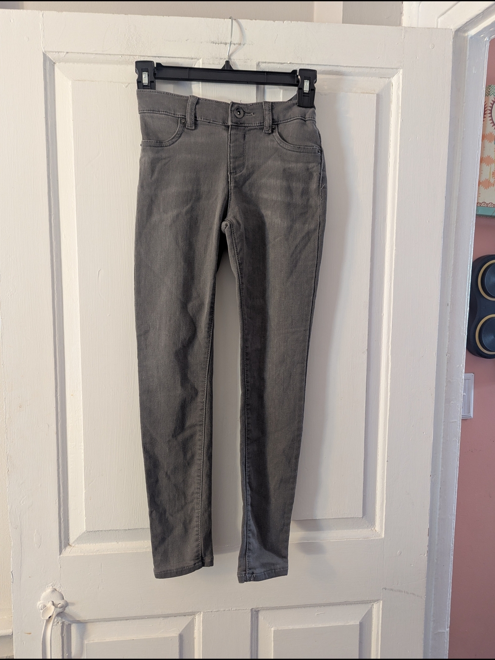 The Children's Place Gray Skinny Jeans with Pink Accent